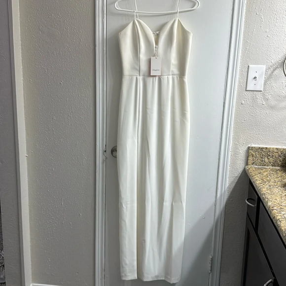 Amanda Uprichard Cherri Gown in Ivory maxi dress NWT size M - Picture 3 of 13